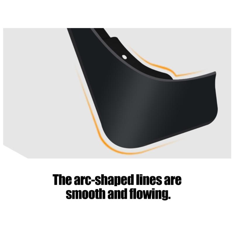 Front Rear Mud Flaps for VS7 2020-2023, 4 Piece Molded Plastic Set for Gravel Road Debris Control and Cleaner Lower Panels in Daily Use