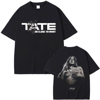 Singer Tate Mcrae Album So Close To What 2025 World Tour Print T-shirts Men Women Fashion Pop Music T Shirts Oversized T-shirt