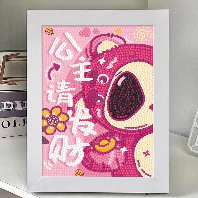 Kuromi Cartoon Diamond Painting Kit: Peace & Joy DIY Gift for Students and Kids.