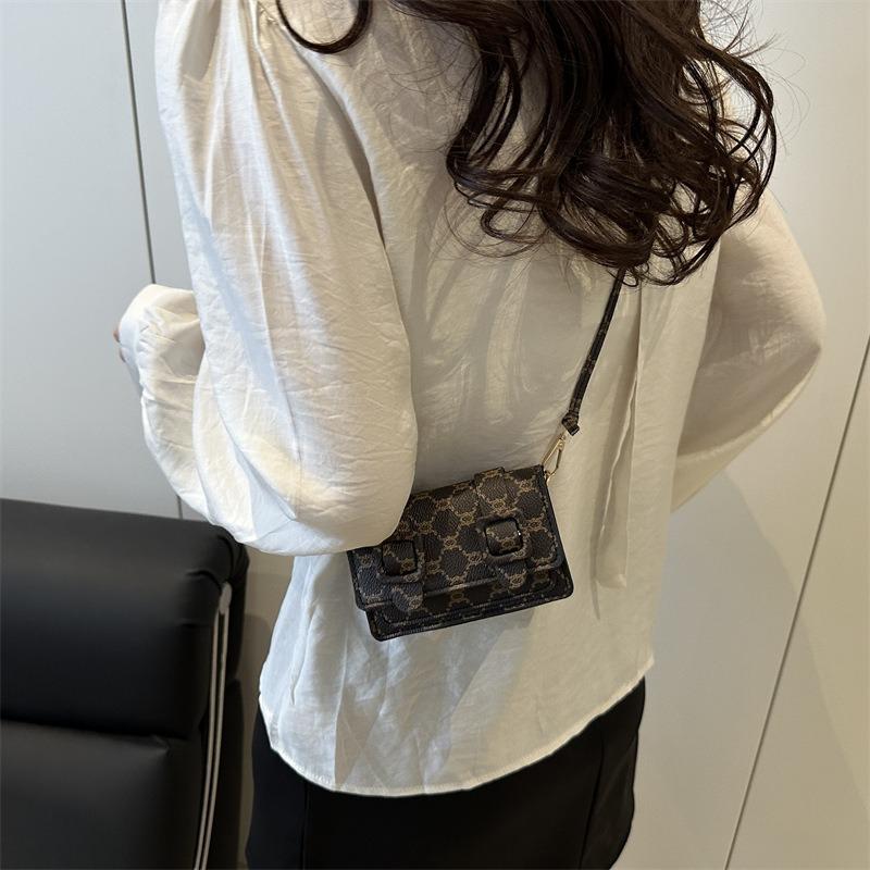 Retro trend texture casual shoulder messenger bag small square bag premium texture exquisite mini