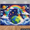 2D Colorful Space Tapestry for Kids Birthday, Nursery & Party Decoration