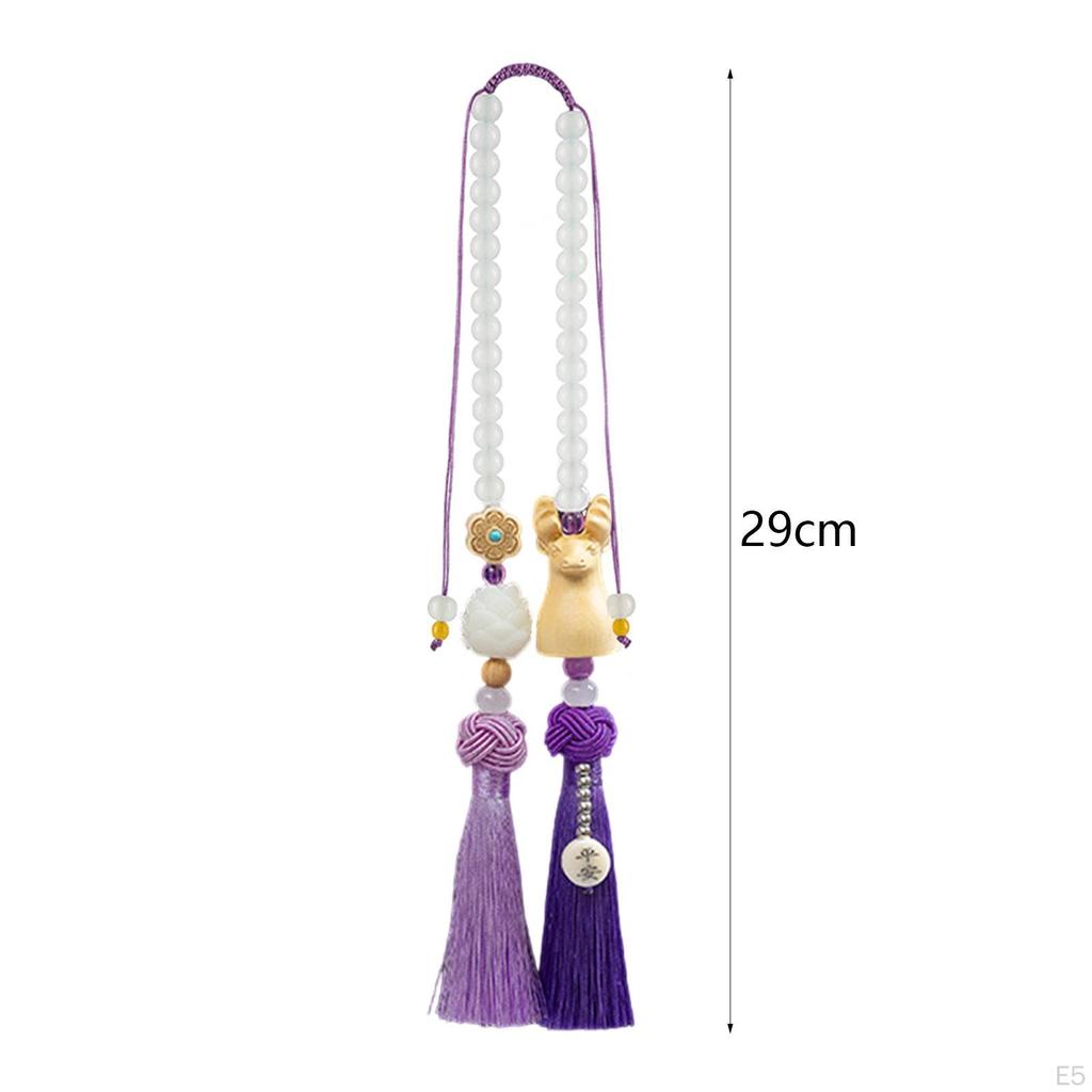 Car Rear View Mirror Pendant Decoration,Deer Statue Hanging Ornament Resin Sculpture for Home Decor