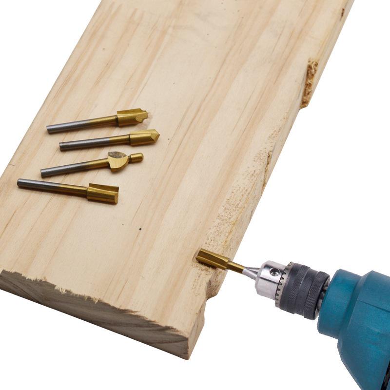 10-Piece Titanium Coated High-Speed Steel Slotting Cutter Set for Woodworking & Engraving