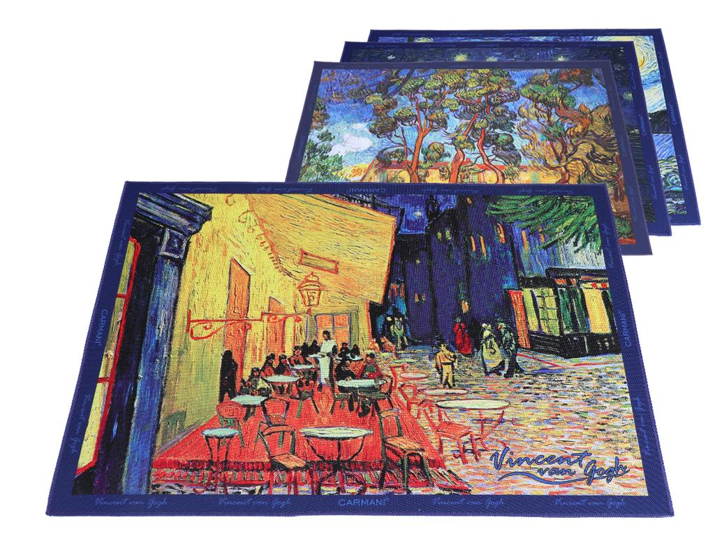 Komplet 4 Szt Podkładki Na Stół Maty Van Gogh Carmani Zestaw Prezent