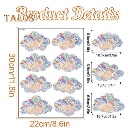 Window Decal Rainbow Prism Window Decoration Reusable Beautiful Cloud Anti-collision Crash Glass Decal Party Favors