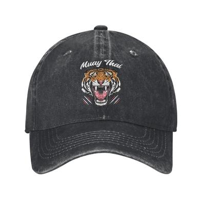 Muay Thai Baseballkappe Sonne Kickboxen Tiger Rock Atmungsaktiv Gewaschen Hip Hop Hüte Herren Damen Street Style Druck Baseballkappen