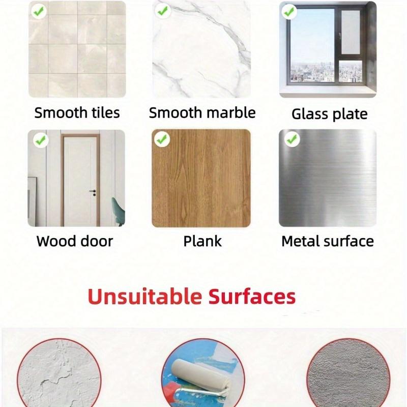 Baderomshylle uten boring, Kraftig selvklebende gjennomsiktig plast veggmontert vanntett design, Flerbruks dusjrom