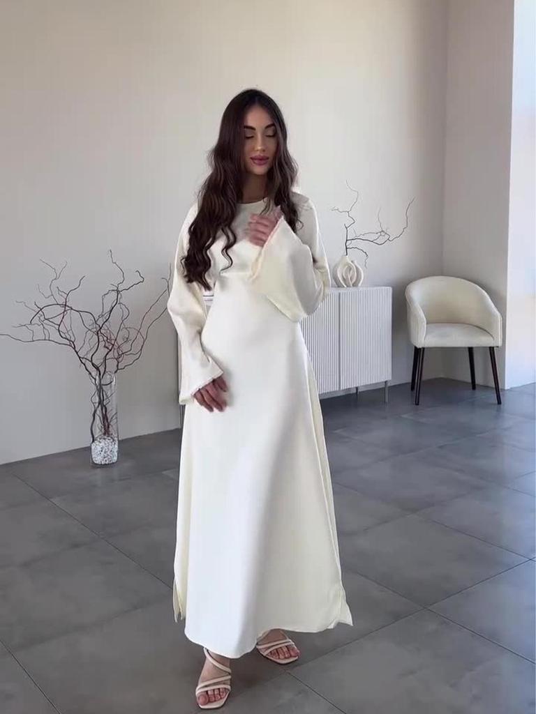 Rochie de vară 2025 cu croială slim, cu buline și bordură din dantelă, guler Peter Pan