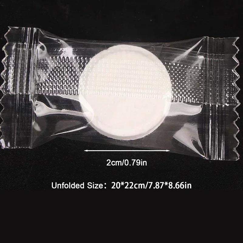 10/100PCS Disposable Compressed Towel Coin Tissue Travel Portable Mini Compressed Towel Absorbent Face Wipes for Outdoor Camping