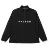 MALBON GOLF Ventilated Brushed Half-Zip T-Shirt Black