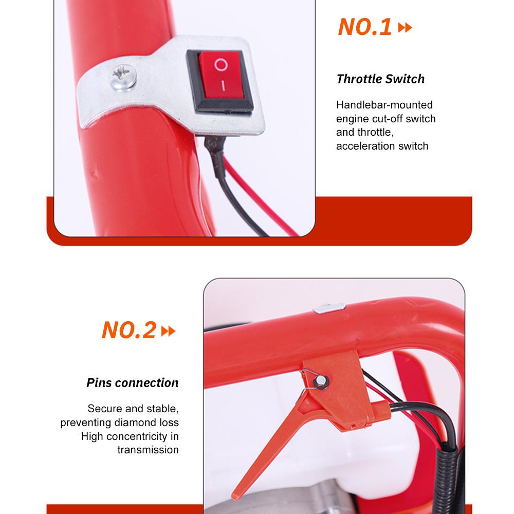 Mașină multifuncțională de săpat gropi pentru stâlpi pe benzină 51,7cc Burghiu de pământ Auger de grădină Auger pentru plantarea copacilor Mașină de săpat găuri (Fără burghie)