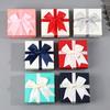 Caja de Regalo Cuadrada con Lazo de Cinta Día de San Valentín Dama de Honor Boda Cumpleaños Presente Caja de Envoltura con Tapa Caja Portátil para Empaque de Joyería