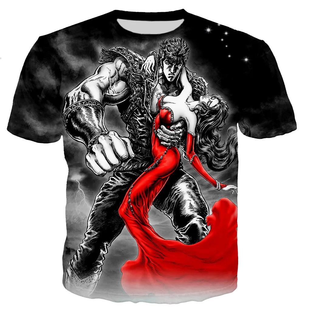 Summer Anime Fist of the North Star 3D Print T-Shirts Men Women Fashion Streetwear Oversized T Shirt Male Tees Tops Man Clothing