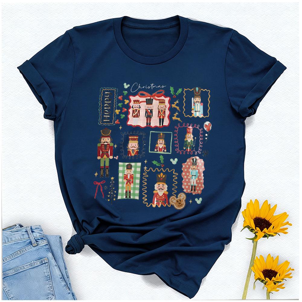 Coquette Christmas Nutcracker Shirt High Quality Cotton Lovely Fashion Hipster Girl Commuter Graphic Tshirts Women Men Tshirts