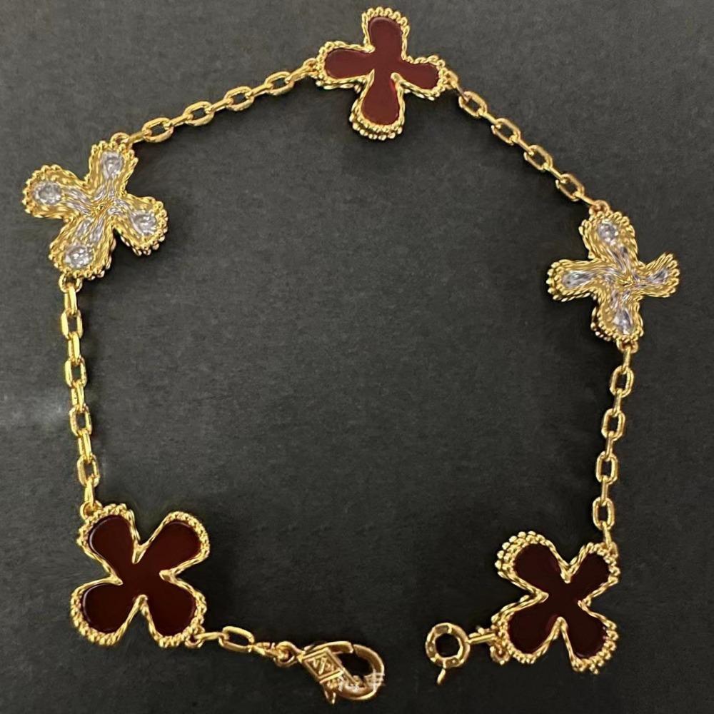 High Version Four-leaf Clover Bracelet Female Mother-of-pearl Agate Five-flower Ladies Bracelet