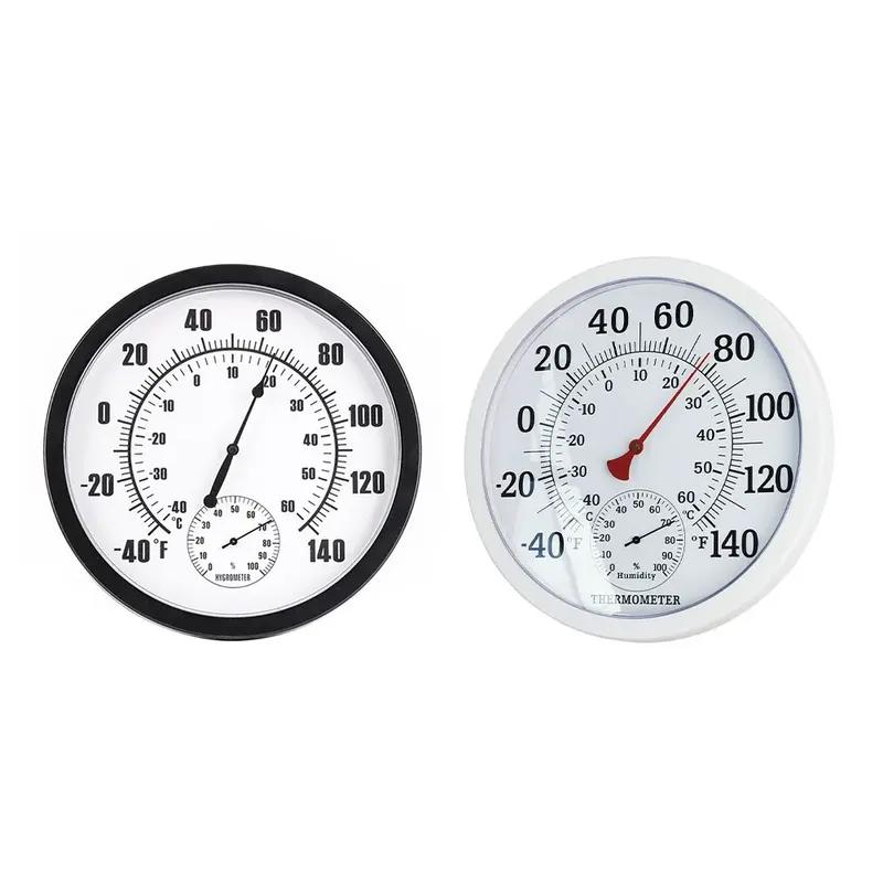 Large Dial Indoor Outdoor Thermometer with Hygrometer Dual Scale Fahrenheit Celsius for Accurate For Home Reading