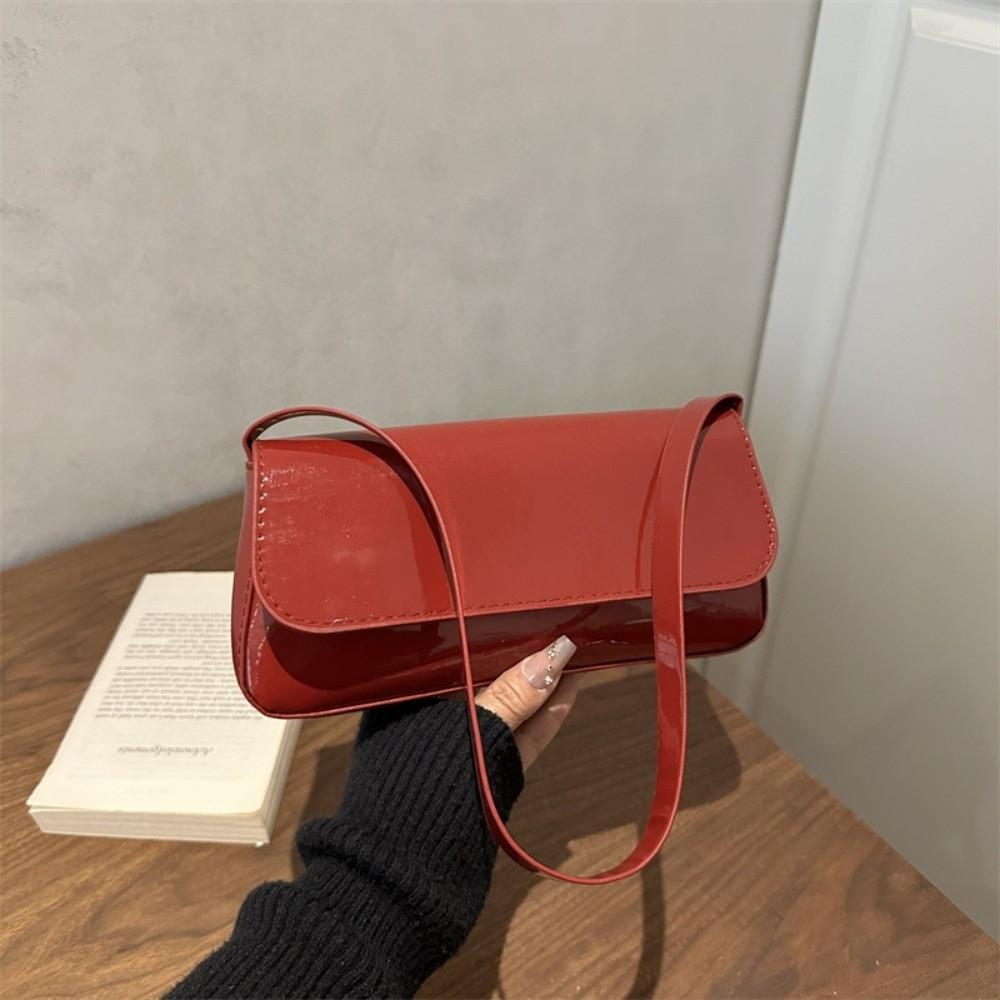 

Casual Flip Cover Shoulder Bag PU Square Underarm Bag Handbag