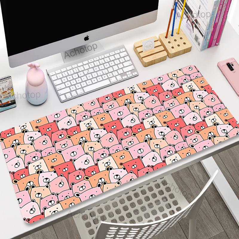 Kawaii Cat Gaming Mouse Pad x Deskpad XXL Large Desk Mat Keyboard Pad Surface for Computer Mousepad Gamer Computer Mat Rug