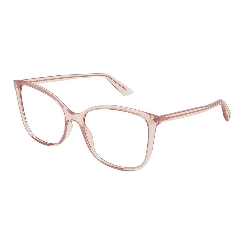 Gucci optical glasses Lightweight and exquisite acetate frame, irregular 013 (pink frame/transparent lens) 53 dust bag + glasses case (random color)