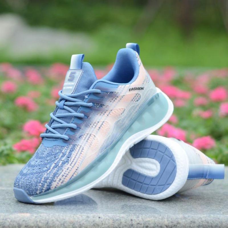 

WTEMPO Нейтральные летние кроссовки. Мужская легкая дышащая спортивная обувь с тонкой сеткой. Женская нескользящая повседневная обувь. Амортизирующие кроссовки. 44 светло-синий