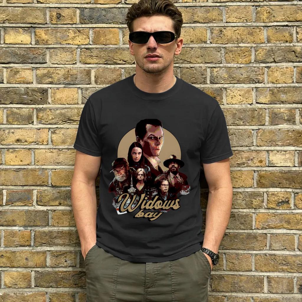Unisex TShirts Widows Bay Vintage Pure Cotton Tee Shirt Short Sleeve Horror Comedy T Shirts Round Neck Tops Plus Size