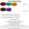 Acrylic Yarn Skeins Multicolored Yarn 63 Colors In Total Great Crochet and Knitting for Colorful Craft ZPG