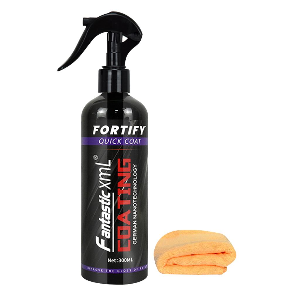 

300 мл керамическое покрытие для автомобиля, аэрозольная краска, полировка, набор полотенец, водонепроницаемый нанослой, предотвращает появление царапин на стекле, колесах, уход за автомобилем