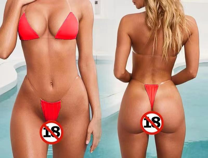 

Изящный разноцветный бикини с невидимыми бретелями Small (S)