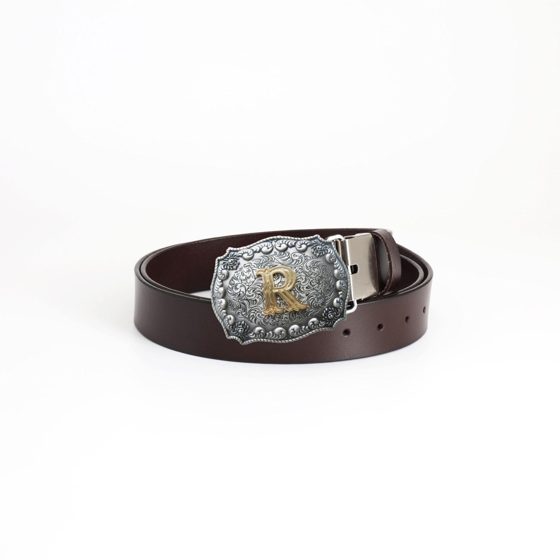 

Пряжка с буквой R, пряжка из коровьей кожи, повседневный модный ремень для джинсов, стиль, разнообразие 90cm