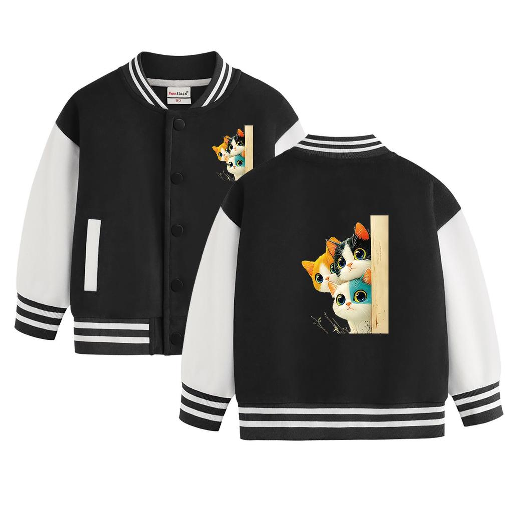Children's American Baseball Jackets: Fashionable Casual Wear for Boys and Girls - Perfect for Spring, Autumn, and Winter.