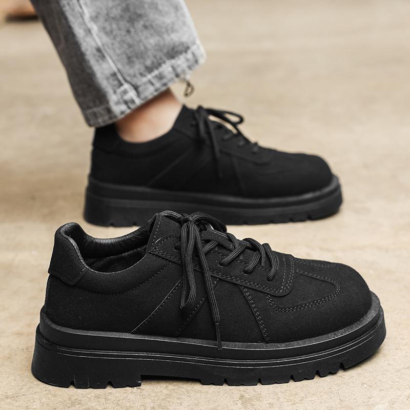 Fashion Mens Suede Leather Shoes Sport Thick Soled Luxury British Business Brand Formal Work Platform Fashion Casual Shoes Zapatillas
