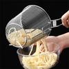 Kitchen Stainless Steel Frying Basket with Hanging Handle Oil Filter Pasta Noodles Drainer Cooking Tools Food Skimmer Strainer