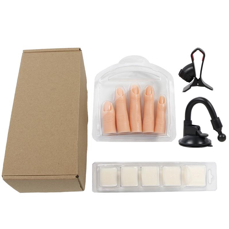 Силиконовая рука для тренировки нейл-арта с фиксированными пальцами