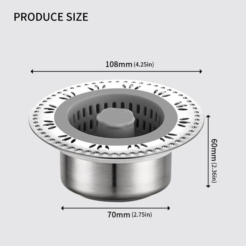 Sink Strainer Touch Pull Resistant Tool Installation for Drain Maintenance