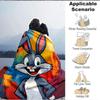 1pc Bugs Bunny Blanket Lightweight Flannel Throw For Sofa, Bed, Travel, Camping, Livingroom, Office, Couch, Chair, And Bed