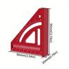 Multi-Angle Measuring Ruler Aluminum Woodworking Square Protractor,Precision Accurate Mini Carpenter Square,Miter Triangle Ruler