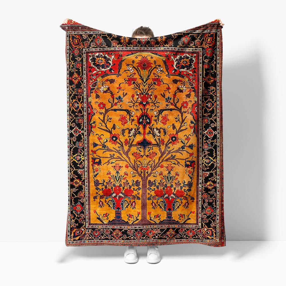 Vintage Ethnic Kilim Rug Handmade Wool Traditional Persian Area Carpet Decorative Floor Blanket Home Decor 130x150cm