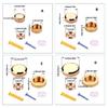 Set of 4 Gold Tone Brass Mirror Fasteners Practical Designs for Secure Mounting in Residential and Business Space