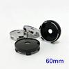 4 pezzi 68mm 65mm 60nmm 56mm 50mm 49mm 48mm Nero Cromo Argento Base Vuota Coprimozzo per Modifica Auto Universale Senza Logo Coprimozzo