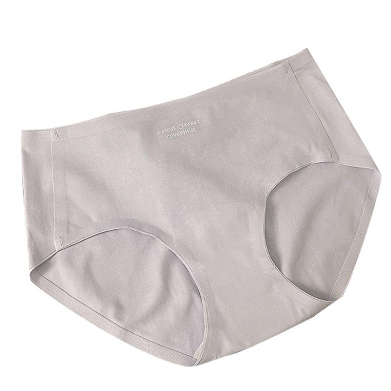 Womens Elongated Crotch Mid Waist Combed Cotton Seamless Antibacterial Underwear