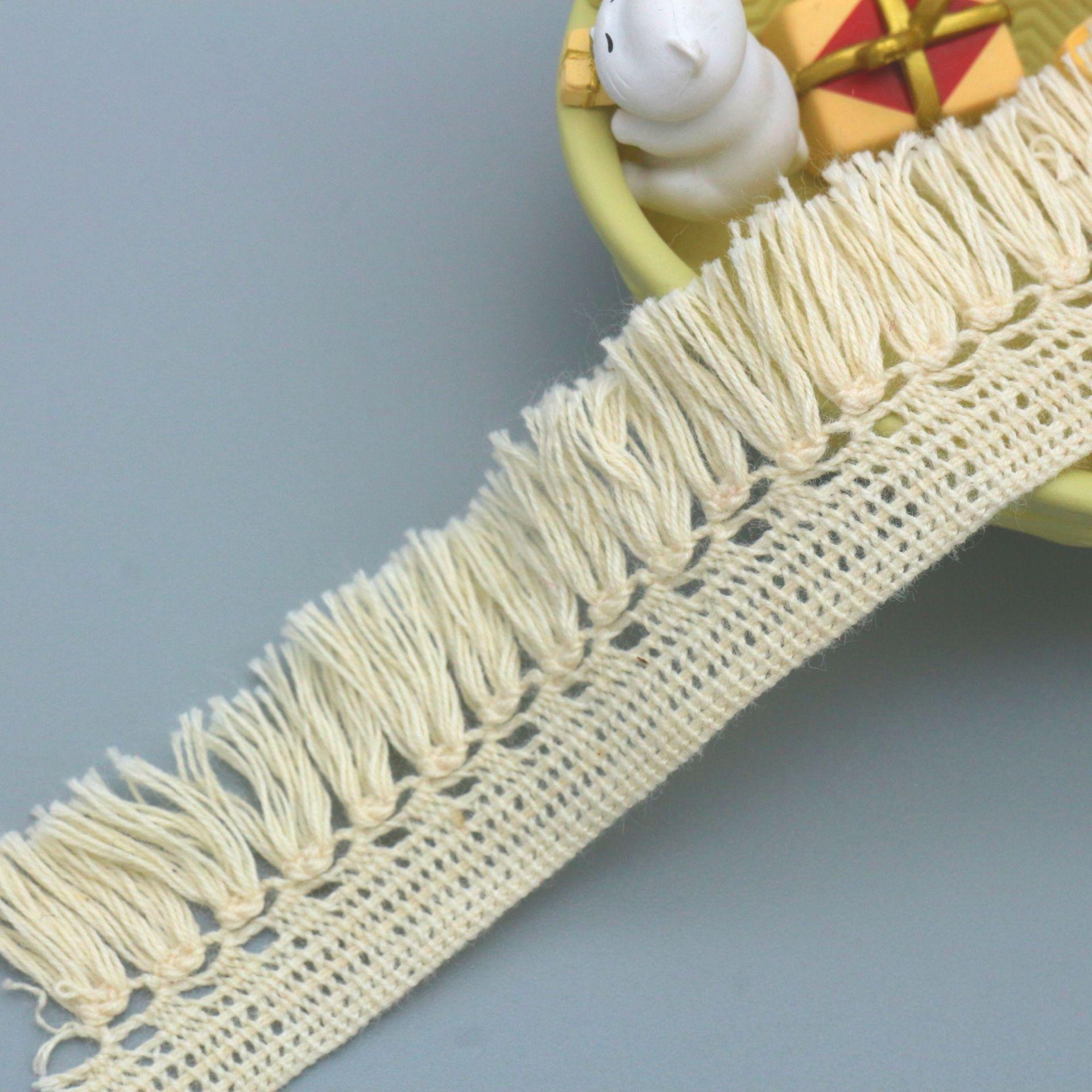 Хлопковая нить Кисточка Кружево Аксессуары DIY Ручная работа Ткань для одежды Ткань для дивана Шляпы Постельное белье Занавески Кружево S1126