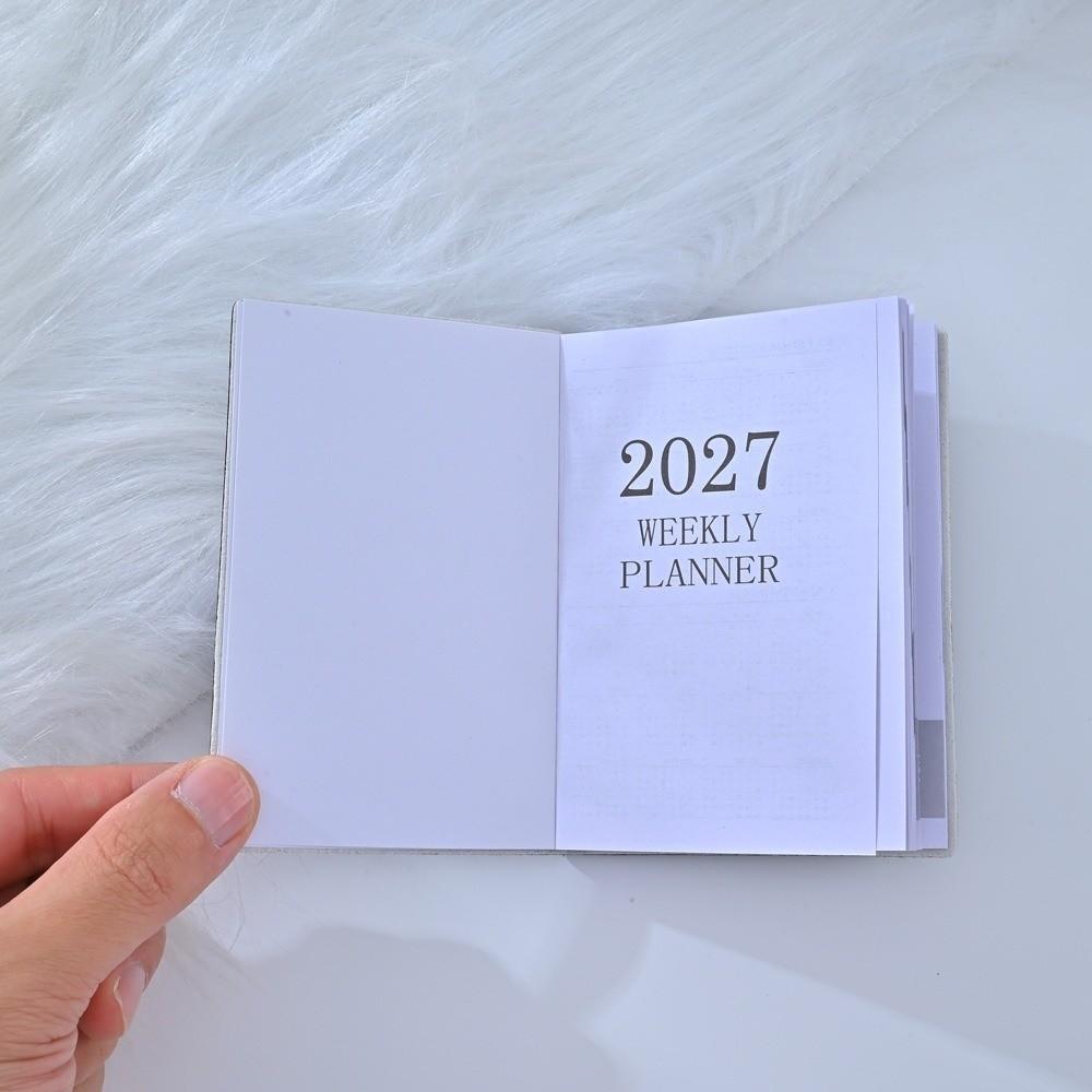 Mini A7 Schedule Notebook Portable Pocket Planner Memo Diary 2027 Agenda Book  Daily Schedule