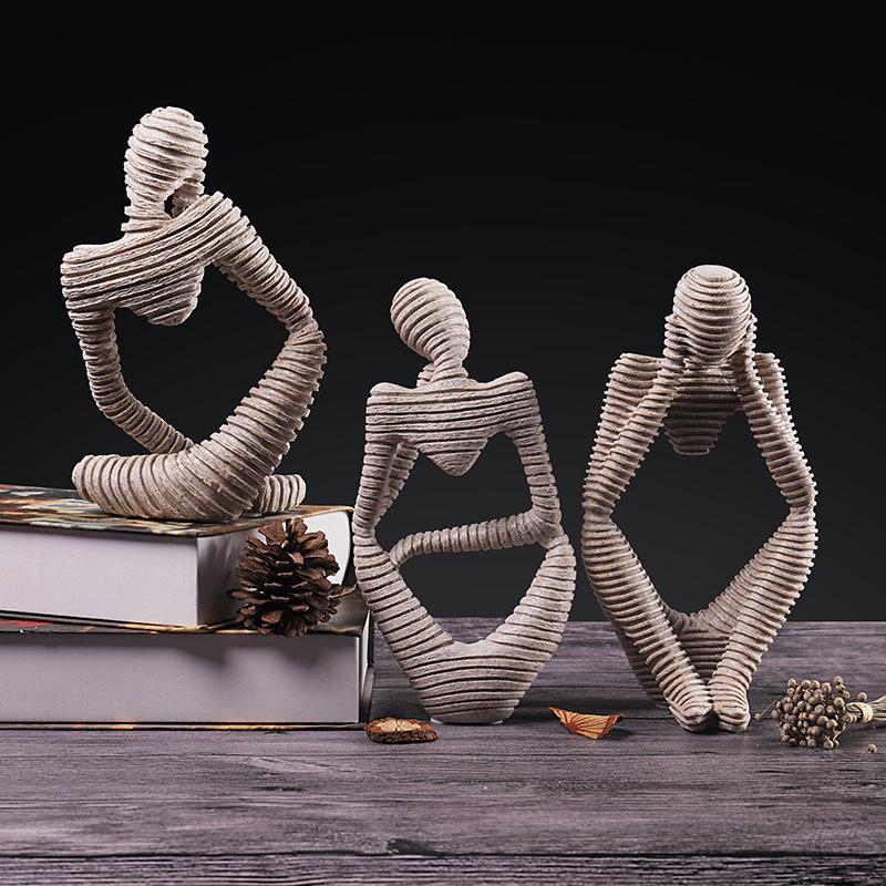 European Style Thinker Sculpture for Home and Living Room Decor