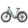 JOOBIKE JOO1 Electric Bike, 1000W Motor, 48V 17.5Ah Battery, 26×3.0'' Fat Tires, 7-Speed, Hydraulic Brakes, LCD Display, 90km Range, 45km/h, Green