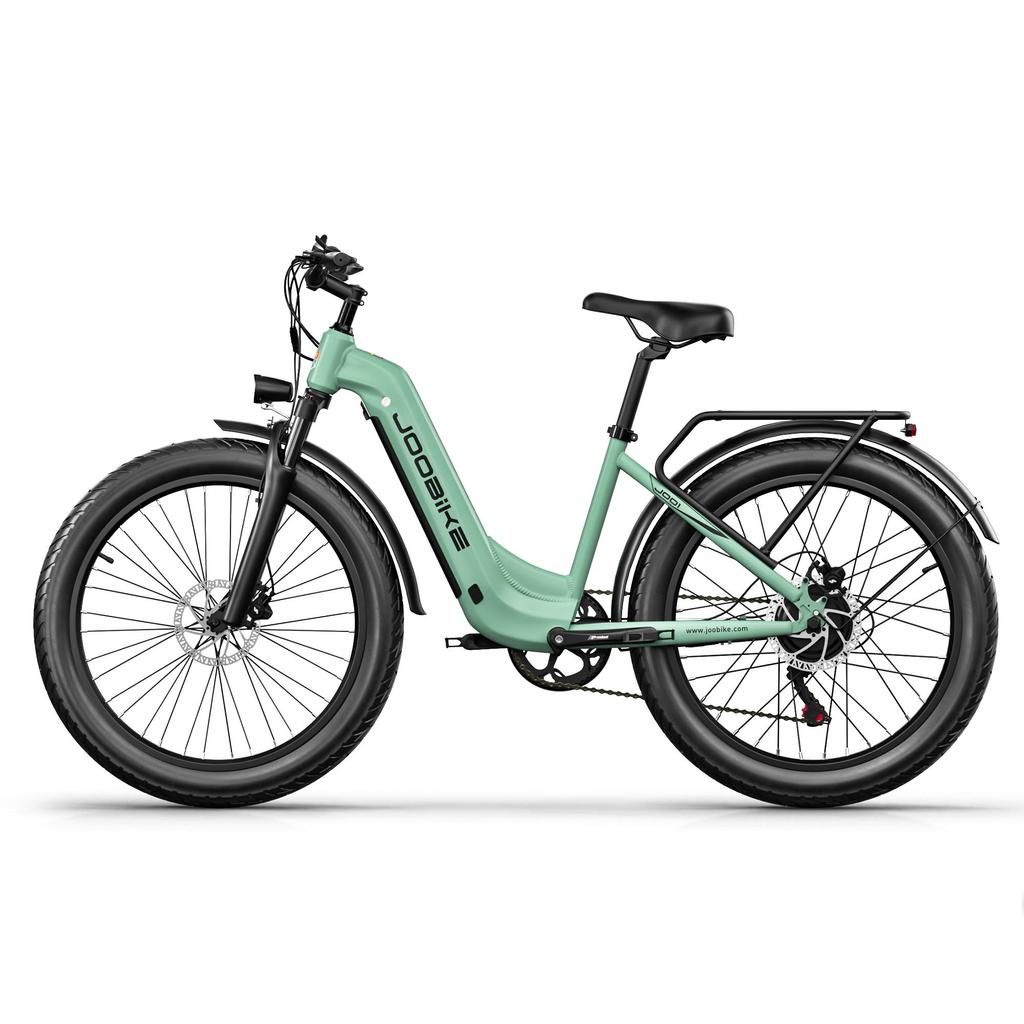 JOOBIKE JOO1 E Bike 26-Inch Wide Tire 1000W Brushless Motor Lithium Battery 48V 17.5AH Hydraulic Brake City Electric Bicycle
