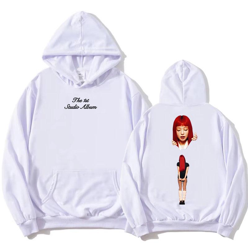 The 1st Studio Album Ruby Hoodie The Ruby Experience Jennie Sweatshirt Long Sleeve Korean Singer Printing Pullovers Women Hoody