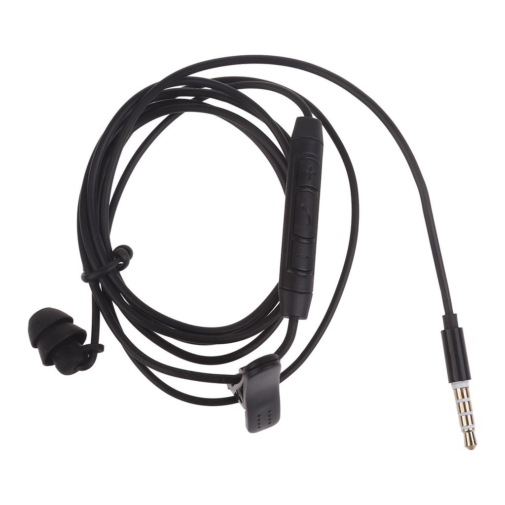Einseitiger Ohrhörer mit Mikrofon, In-Ear-Stereo auf Mono, einseitiger Kopfhörer, 3,5-mm-Buchsen, Metall, Geräuschisolierung