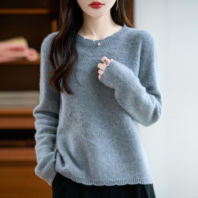 Dámský kašmírový svetr Kašmír Qinghe 30% kašmír 70% vlna podzimní a zimní pulovr hřejivý a módní