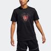 Adidas T Shirts Men's Black Crew Neck Moderate Straight Fit GE4126