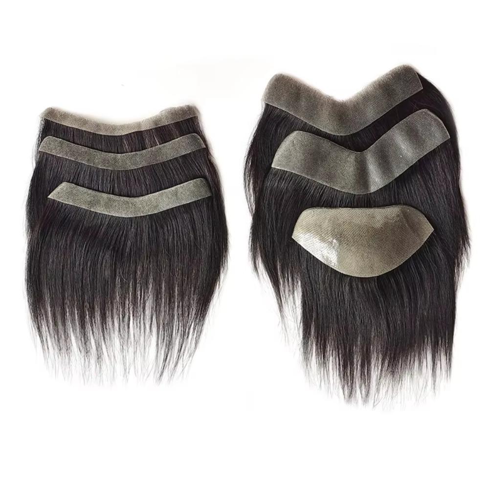 Seamless Natural Human Hair Patch Forehead Biological Scalp Patch  for Baldness Frontline